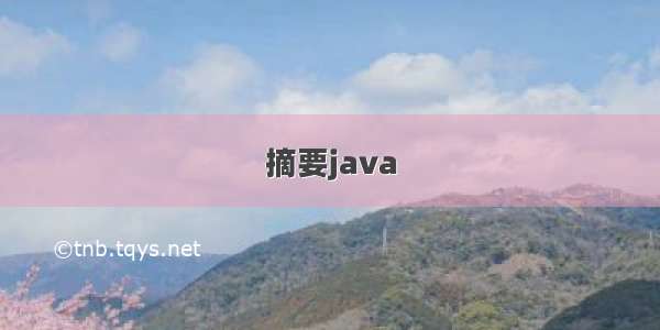 摘要java