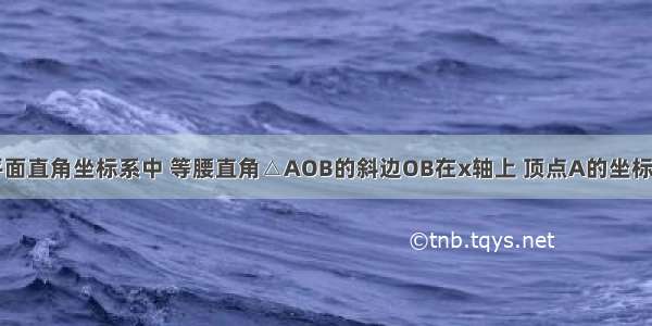 如图1 在平面直角坐标系中 等腰直角△AOB的斜边OB在x轴上 顶点A的坐标为（3 3） 