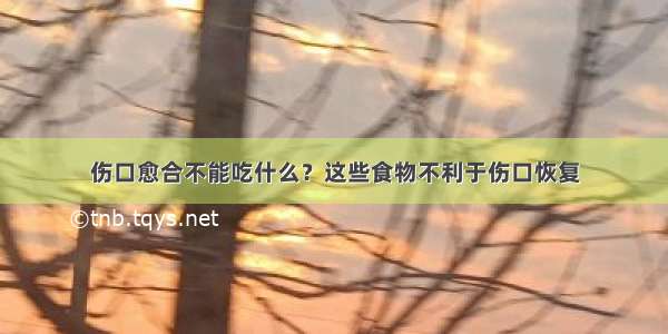 伤口愈合不能吃什么？这些食物不利于伤口恢复