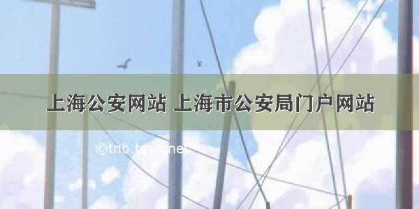 上海公安网站 上海市公安局门户网站