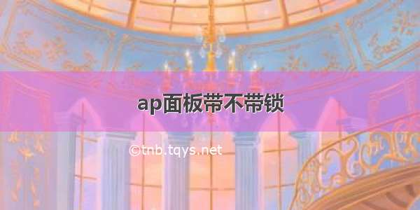 ap面板带不带锁