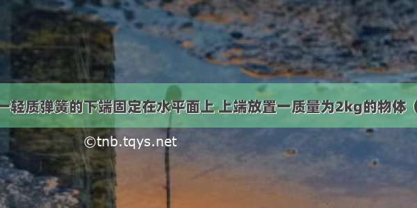 如图a所示 一轻质弹簧的下端固定在水平面上 上端放置一质量为2kg的物体（物体与弹簧