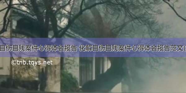 化解自伤自残案件心得体会报告 化解自伤自残案件心得体会报告范文(三篇)