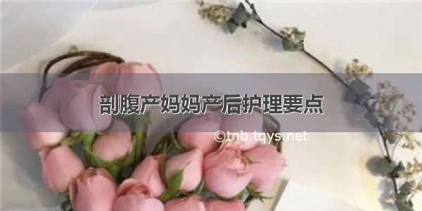 剖腹产妈妈产后护理要点