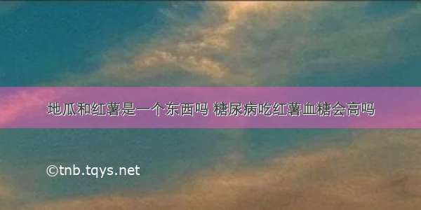 地瓜和红薯是一个东西吗 糖尿病吃红薯血糖会高吗