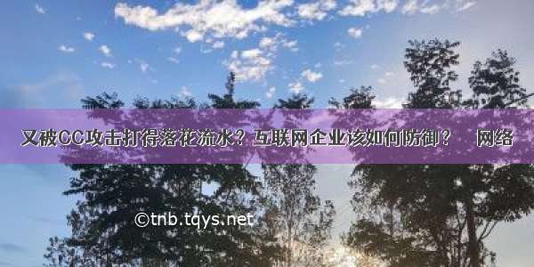 又被CC攻击打得落花流水？互联网企业该如何防御？ – 网络