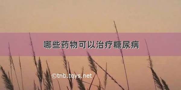 哪些药物可以治疗糖尿病