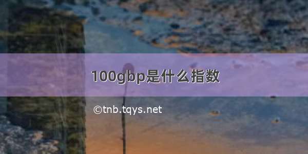 100gbp是什么指数