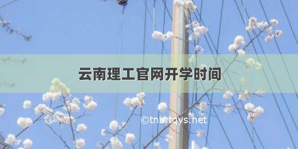 云南理工官网开学时间