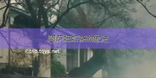 阿萨姆奶茶的做法