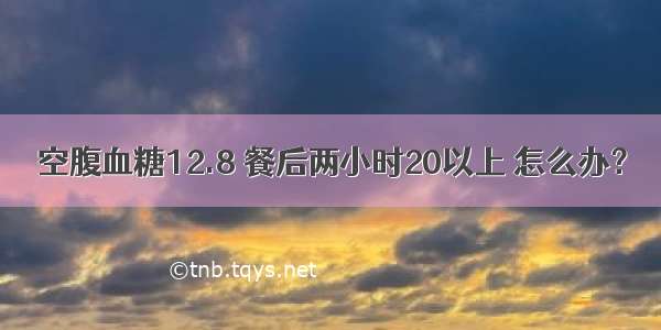 空腹血糖12.8 餐后两小时20以上 怎么办？