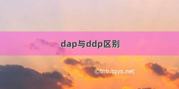 dap与ddp区别