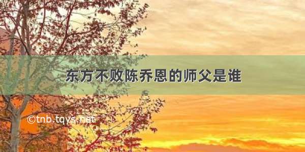 东方不败陈乔恩的师父是谁