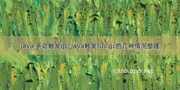 java 手动触发gc_java触发full gc的几种情况整理