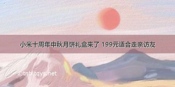 小米十周年中秋月饼礼盒来了 199元适合走亲访友