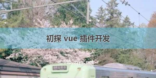 初探 vue 插件开发