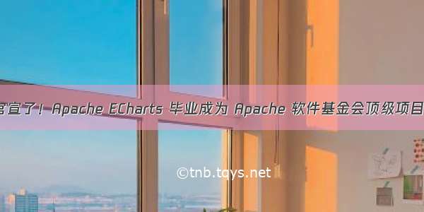 官宣了！Apache ECharts 毕业成为 Apache 软件基金会顶级项目！