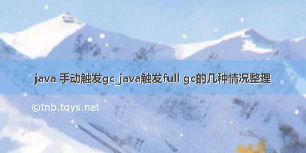 java 手动触发gc_java触发full gc的几种情况整理