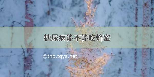 糖尿病能不能吃蜂蜜