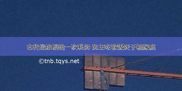 古代最浪漫的一次私奔 男主吃软饭死于糖尿病