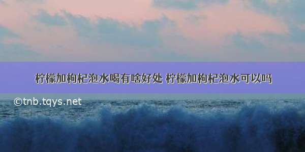 柠檬加枸杞泡水喝有啥好处 柠檬加枸杞泡水可以吗