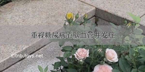 重视糖尿病心脑血管并发症