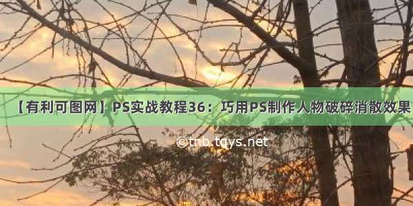 【有利可图网】PS实战教程36：巧用PS制作人物破碎消散效果