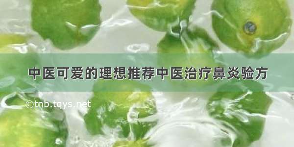 中医可爱的理想推荐中医治疗鼻炎验方