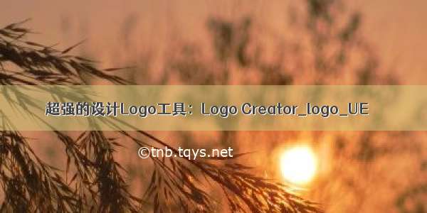 超强的设计Logo工具：Logo Creator_logo_UE