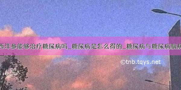 西洋参能够治疗糖尿病吗_糖尿病是怎么得的_糖尿病与糖尿病脑病