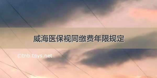 威海医保视同缴费年限规定