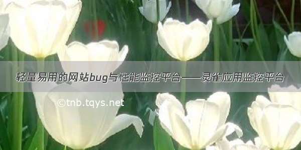 轻量易用的网站bug与性能监控平台——灵雀应用监控平台