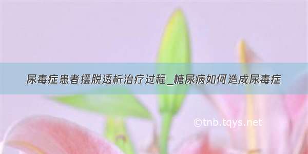 尿毒症患者摆脱透析治疗过程_糖尿病如何造成尿毒症