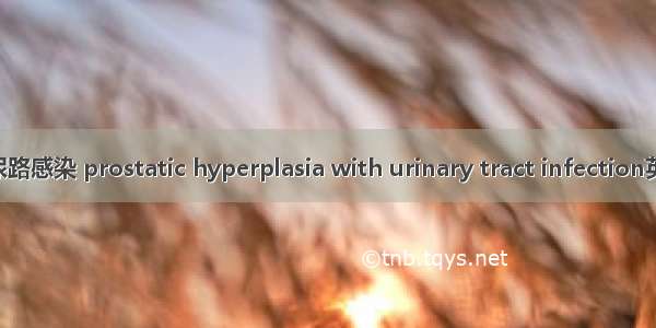 前列腺增生合并尿路感染 prostatic hyperplasia with urinary tract infection英语短句 例句大全