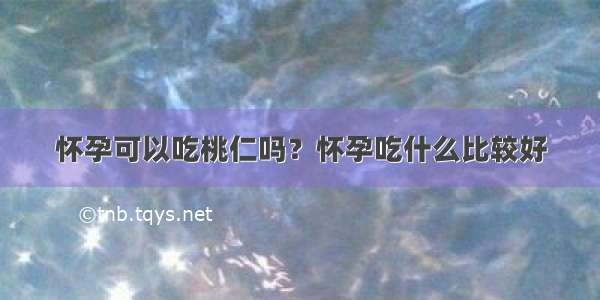 怀孕可以吃桃仁吗？怀孕吃什么比较好