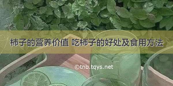 柿子的营养价值 吃柿子的好处及食用方法