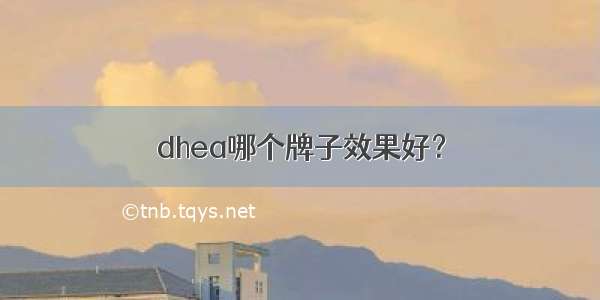 dhea哪个牌子效果好？