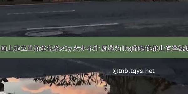 在光滑水平面上建立直角坐标系xOy 大小不计 质量为1kg的物体静止在坐标原点O处．现