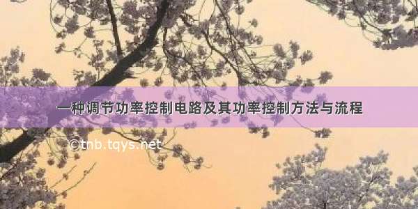 一种调节功率控制电路及其功率控制方法与流程