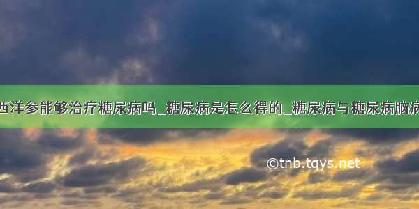 西洋参能够治疗糖尿病吗_糖尿病是怎么得的_糖尿病与糖尿病脑病