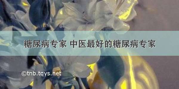 糖尿病专家 中医最好的糖尿病专家