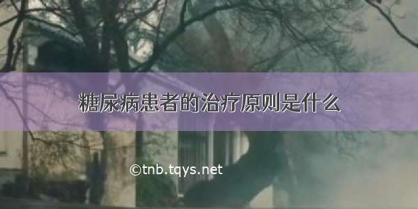 糖尿病患者的治疗原则是什么