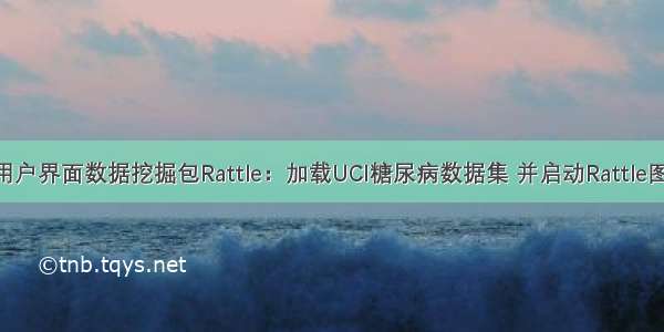 R语言图形用户界面数据挖掘包Rattle：加载UCI糖尿病数据集 并启动Rattle图形用户界面