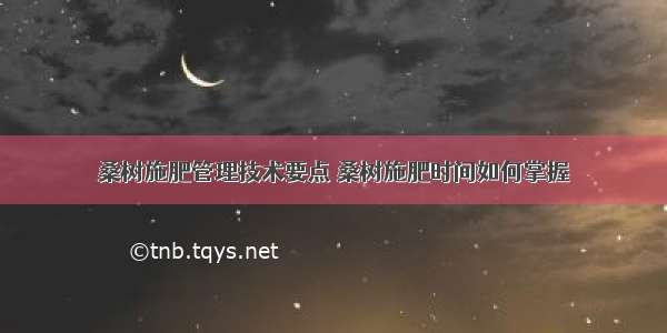 桑树施肥管理技术要点 桑树施肥时间如何掌握