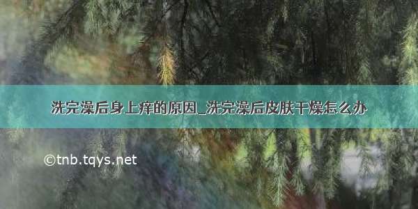 洗完澡后身上痒的原因_洗完澡后皮肤干燥怎么办