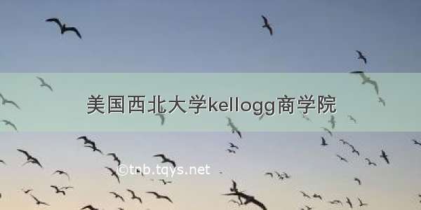 美国西北大学kellogg商学院