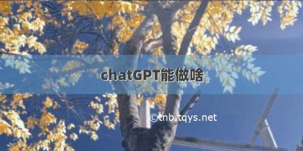 chatGPT能做啥