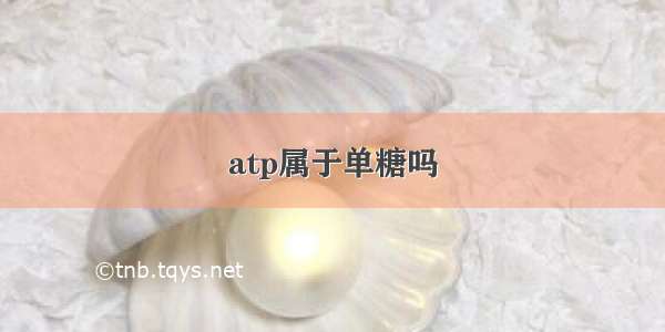 atp属于单糖吗