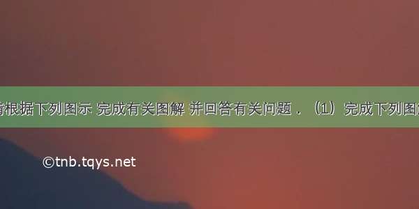 【缺图】请根据下列图示 完成有关图解 并回答有关问题．（1）完成下列图解：（2）社