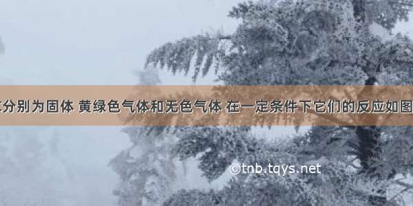 单质A B C分别为固体 黄绿色气体和无色气体 在一定条件下它们的反应如图所示．（1